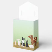 Cute farm animals verjaarparty tent gunstige box bedankdoosjes (Geopend)