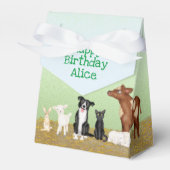 Cute farm animals verjaarparty tent gunstige box bedankdoosjes (Voorkant Zijde)