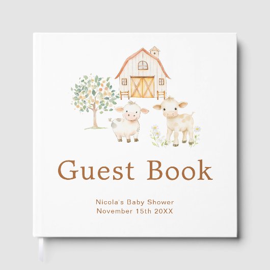 Cute Farm Barn Baby Shower Gastenboek (Voorkant)