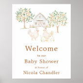 Cute Farm Barn Baby Shower Welcome Poster (Voorkant)