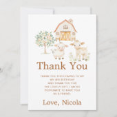 Cute Farm Barn Birthday Bedankkaart (Voorkant)