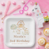 Cute Farm Barn Cows Birthday Papieren Bordje (Feest)