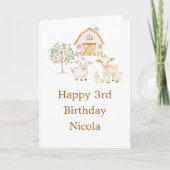 Cute Farm Barn Cows Birthday Party Kaart (Voorkant)