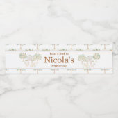 Cute Farm Barn Hens Birthday Waterfles Etiket (Enkel label)