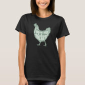 Cute Farm Girl Chicken  Love My Chickens  for Mom T-shirt (Voorkant)