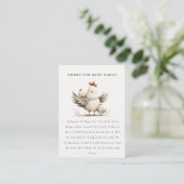Cute Farm Mum and Baby Chick Books For Baby Shower Informatiekaartje (Staand voorkant)