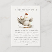 Cute Farm Mum and Baby Chick Books For Baby Shower Informatiekaartje (Voorkant)