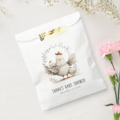 Cute Farm Mum and Baby Chick Floral Baby Shower Bedankzakje (Gezegeld)