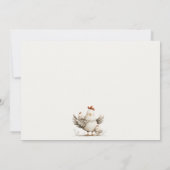 Cute Farm Mum and Baby Chick Floral Baby Shower Notitiekaartje (Achterkant)