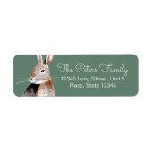 Cute farm Rabbit | BABY SHOWER Etiket (Voorkant)