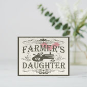 Cute Farmer's dochter Briefkaart (Staand voorkant)
