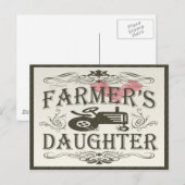 Cute Farmer's dochter Briefkaart (Voorkant / Achterkant)