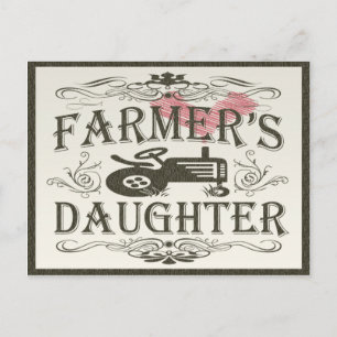 Cute Farmer's dochter Briefkaart