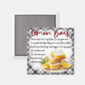 Cute Farmhouse Homemade Lemon Bars Baking Recipe Magneet (Voorkant / Achterkant)