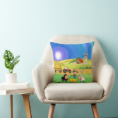 Cute Farmhouse, Sheep & Chicks Sierkussen (Stoel)