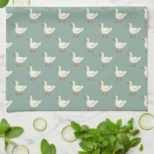Cute Farmhouse Style Ducks Kitchen Towel Theedoek (Gevouwen)