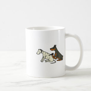 Cute Fashionable Doberman Tattooing Dalmatian Dog Koffiemok