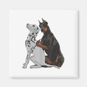 Cute Fashionable Doberman Tattooing Dalmatian Dog Magneet