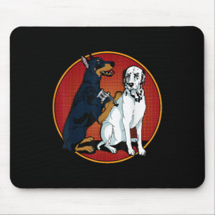 Cute Fashionable Doberman Tattooing Dalmatian Dog Muismat