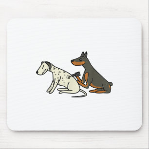 Cute Fashionable Doberman Tattooing Dalmatian Dog Muismat