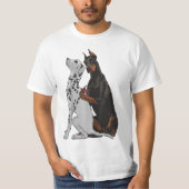 Cute Fashionable Doberman Tattooing Dalmatian Shir T-shirt (Voorkant)