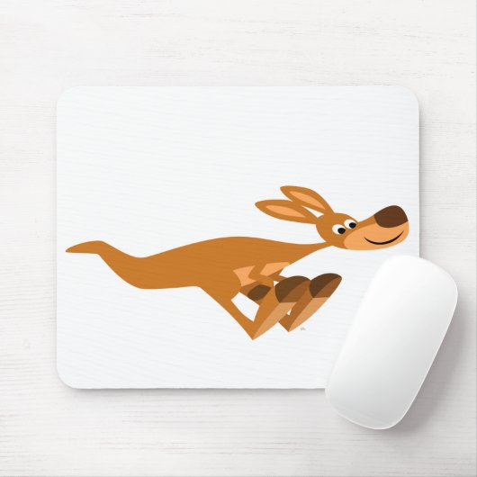 Cute Fast Cartoon Kangaroo Mousepad Muismat (Met muis)