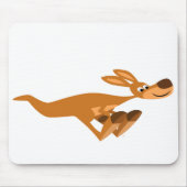 Cute Fast Cartoon Kangaroo Mousepad Muismat (Voorkant)
