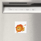 Cute Fast Cartoon Lion Magnet (Insitu (Vaatwasser))