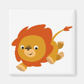 Cute Fast Cartoon Lion Magnet (Voorkant)