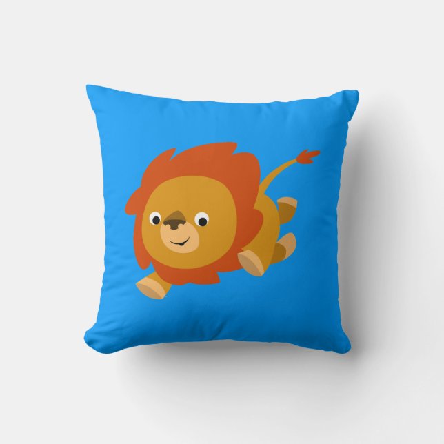 Cute Fast Cartoon Lion Pillow Kussen (Voorkant)