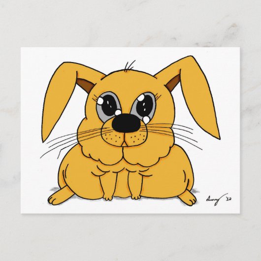 Cute Fat Bunny Briefkaart (Voorkant)