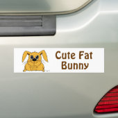 Cute Fat Bunny Bumpersticker (Op auto)