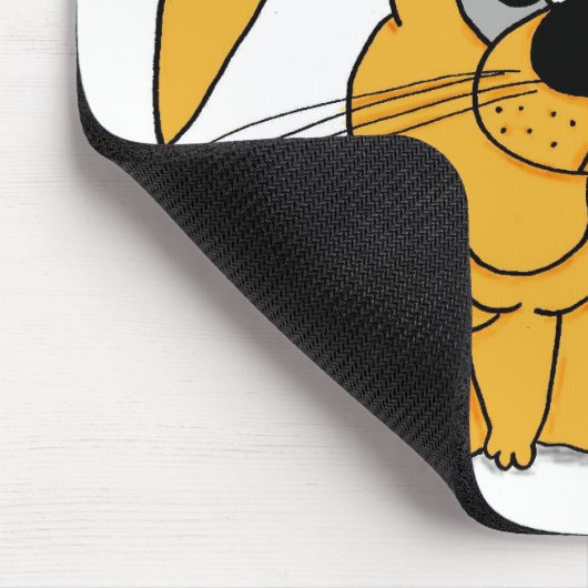 Cute Fat Bunny Mousepad Muismat (Hoek)