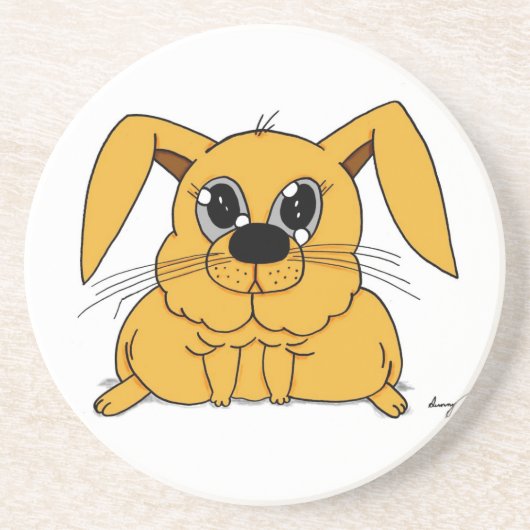 Cute Fat Bunny Onderzetter (Voorkant)