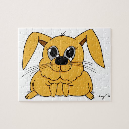Cute Fat Bunny Puzzle Legpuzzel (Horizontaal)