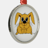 Cute Fat Bunny Round Ornament (Rechts)
