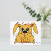 Cute Fat Bunny "Voor een of ander speciaal Briefka Briefkaart (Staand voorkant)