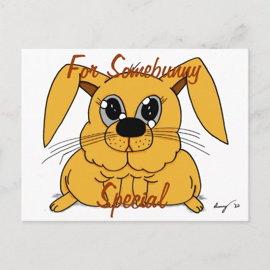 Cute Fat Bunny "Voor een of ander speciaal Briefka Briefkaart (Voorkant)