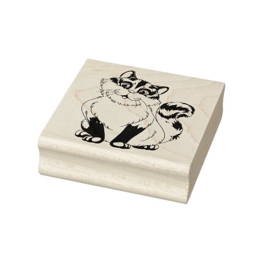 Cute Fat Cat Rubber Stempel (Stempel)