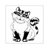 Cute Fat Cat Rubber Stempel (Afrduk)