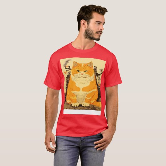 Cute Fat Cat T-shirt (Voorkant volledig)
