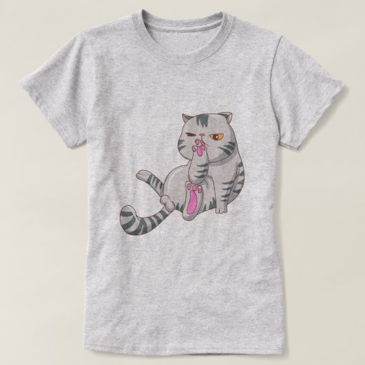 Cute Fat Cat T-shirt (Design voorkant)