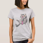 Cute Fat Cat T-shirt (Voorkant)