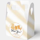 Cute Fat Orange Cat 1st Birthday Bedankdoosjes (Open)