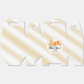 Cute Fat Orange Cat 1st Birthday Bedankdoosjes (Ongevouwen)