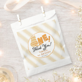 Cute Fat Orange Cat 1st Birthday Bedankzakje