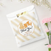 Cute Fat Orange Cat 1st Birthday Bedankzakje (Gezegeld)