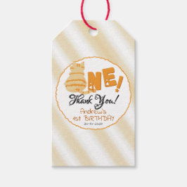 Cute Fat Orange Cat 1st Birthday Cadeaulabel