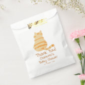 Cute Fat Orange Cat Baby Shower Bedankzakje (Gezegeld)