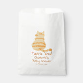 Cute Fat Orange Cat Baby Shower Bedankzakje (Voorkant)